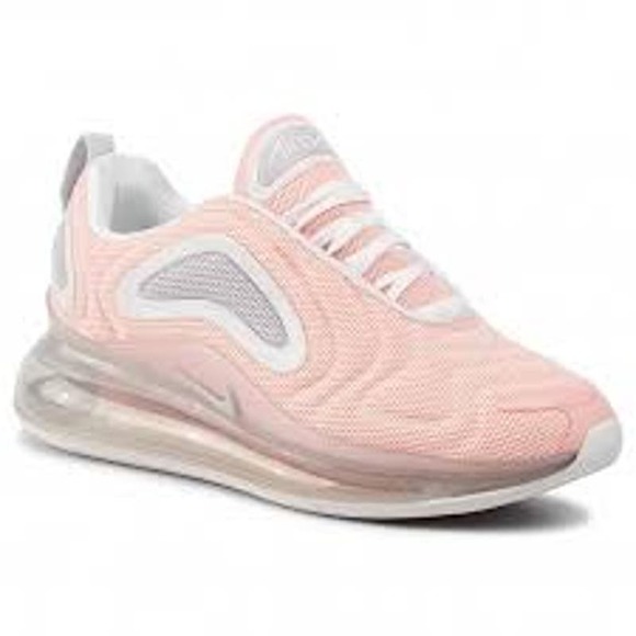 Nike Shoes - Nike Air Max 720 Lace Up Low Top Running Shoes Bleached Pink White 8